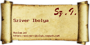 Sziver Ibolya névjegykártya