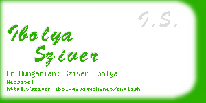 ibolya sziver business card